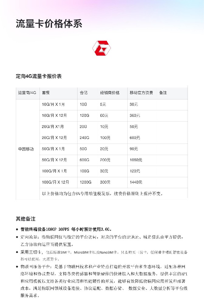移动流量套餐
